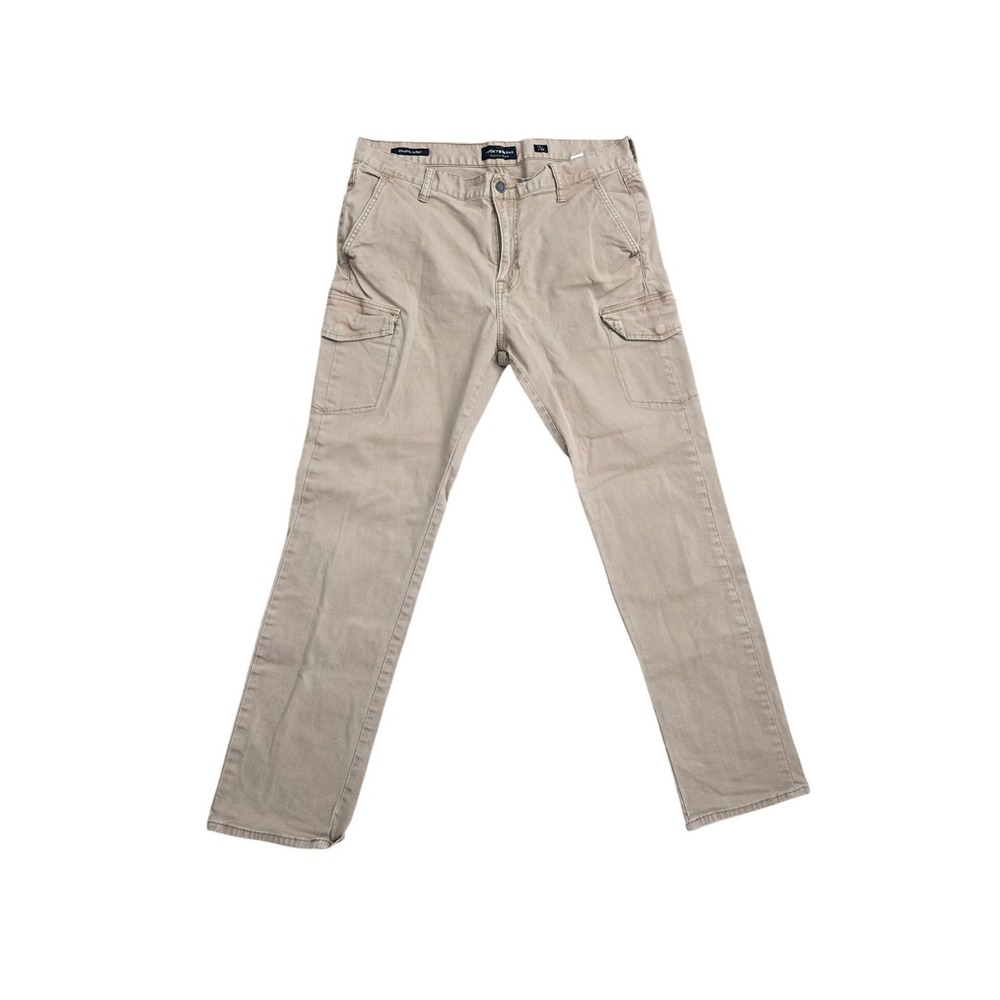 Lucky Brand Mens Cargo Pants Tan Khaki Straight Leg 34x32, Gorpcore Work Utility